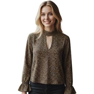 Free People little flowers Print Keyhole Blouse Size S